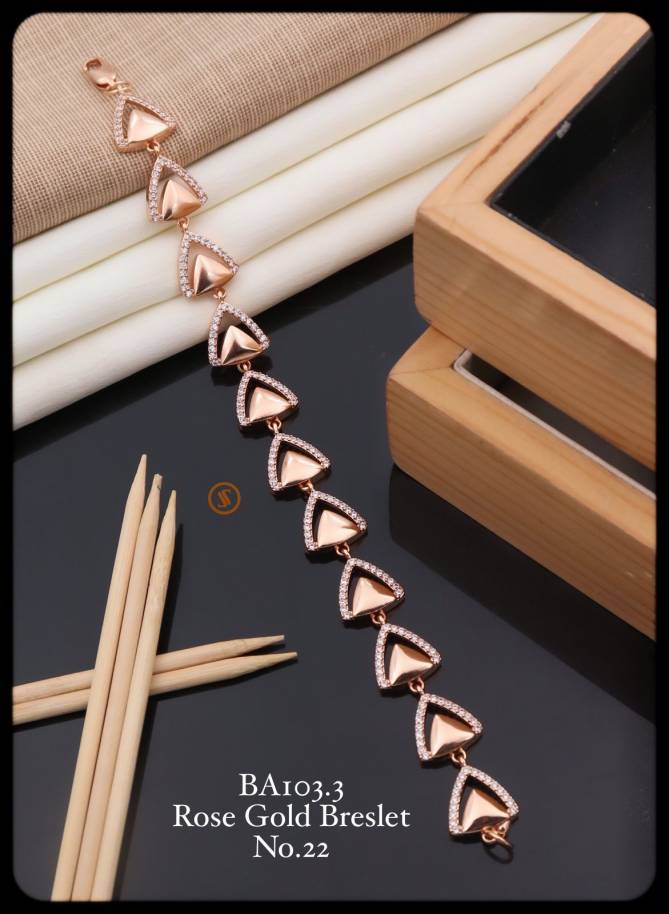 Accessories Designer BA Rose Gold Bracelets
